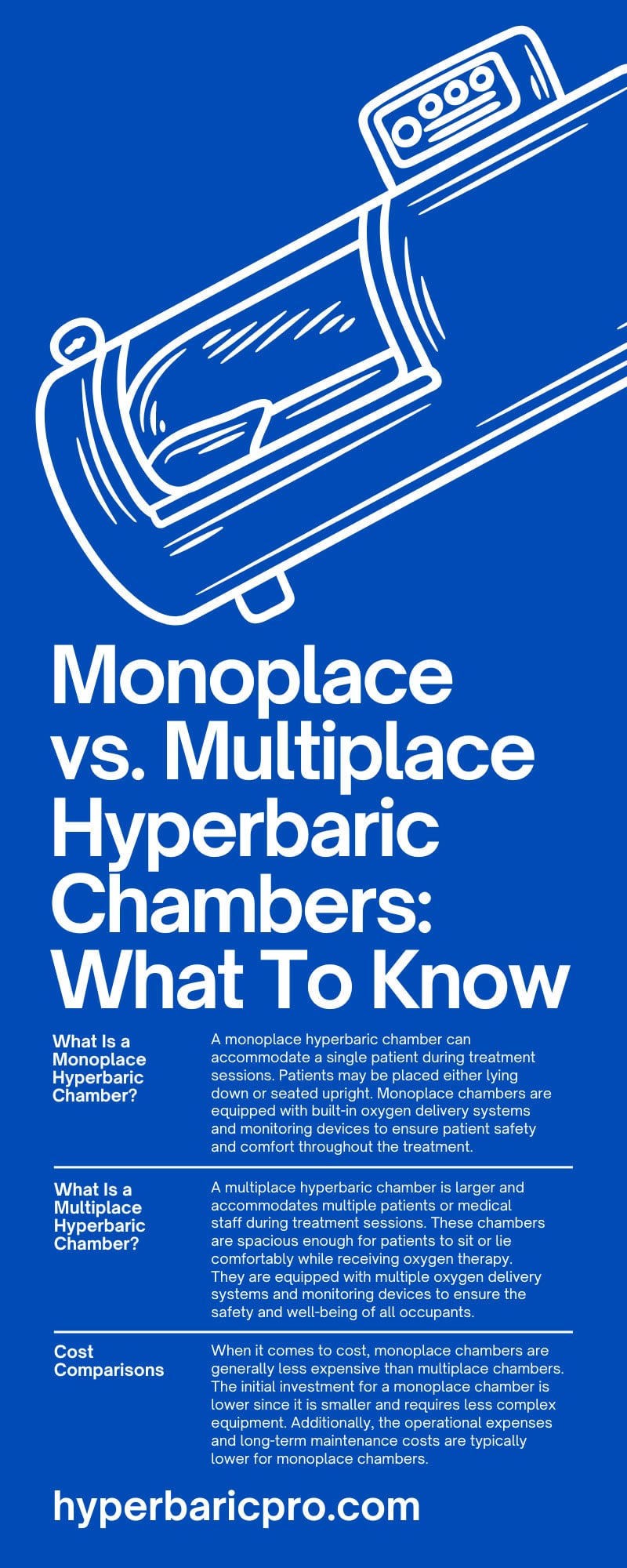 Monoplace vs. Multiplace Hyperbaric Chambers: What To Know