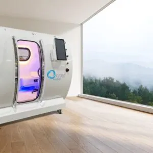 Hyperbaric chamber for brain injury recovery with healing benefits.